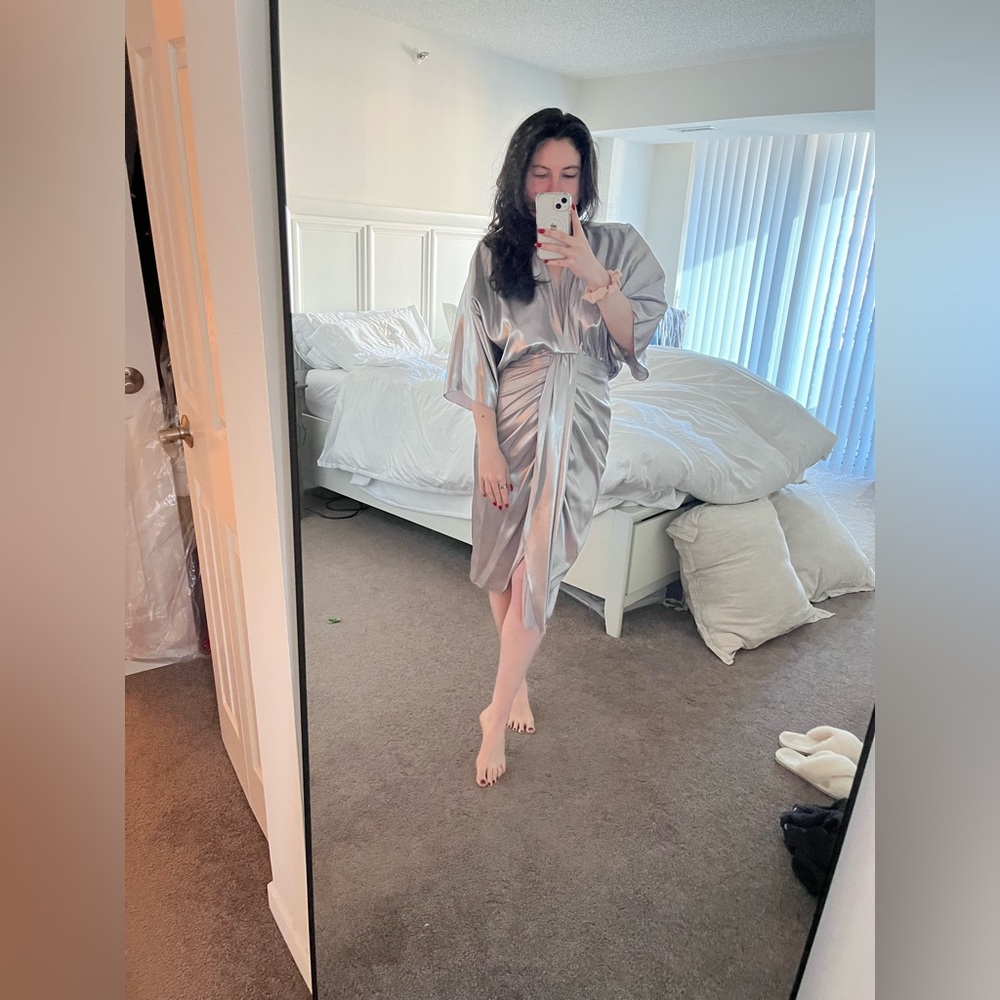 Zara metallic dress size 8